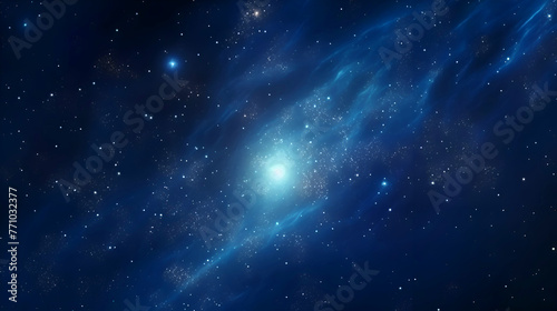 Stars in the night sky. 3d rendering illustration. Computer digital drawing. © Wazir Design