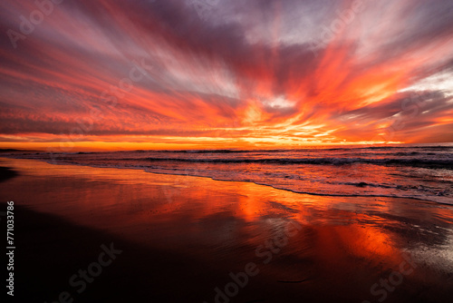 sunset on the beach © derek