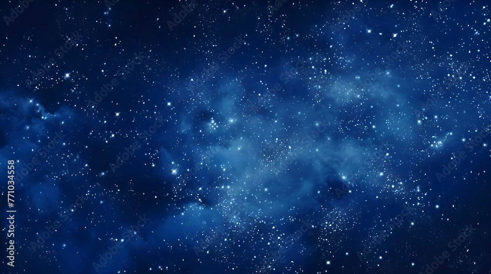Night sky with stars and nebula. 3D rendering illustration.