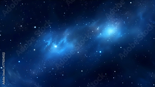 Night sky with stars and nebula as a background. 3D rendering