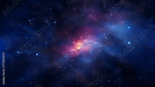 Galaxy and nebula in deep space. computer generated abstract background