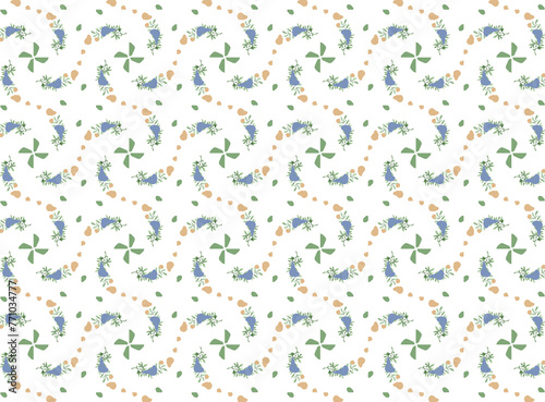 Whimsical floral seamless pattern.