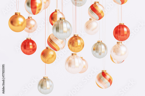 Xmas Ornaments on Metallic Threads