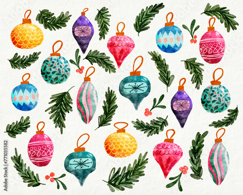 Christmas decoration Baubles illustration