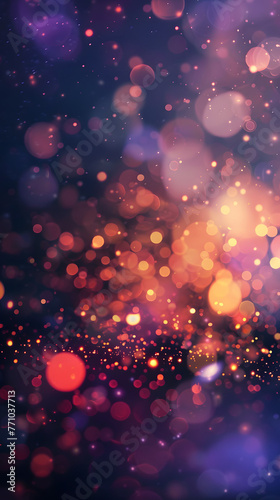 Colorful and dreamy image of bright bokeh lights, giving off a cosmic and space-like atmosphere with a touch of mystery