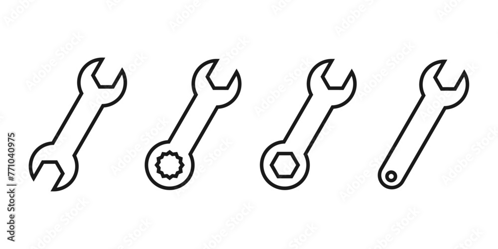 Wrench icon set. Repair icon vector. Tools icon vector