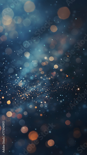 Wallpaper Mural An image featuring a magical display of blue bokeh lights, creating a sense of mystery and enchantment Torontodigital.ca