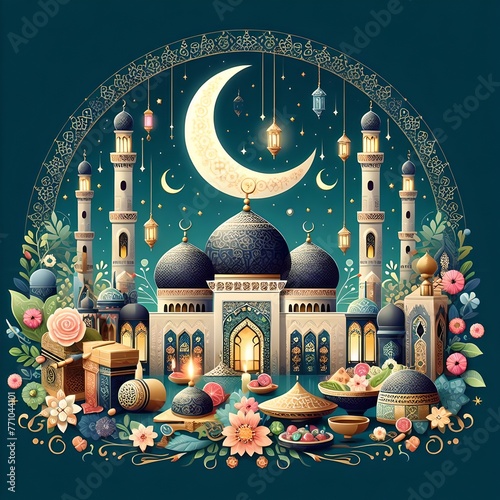 Eid Mubarak Islamic wallpaper 