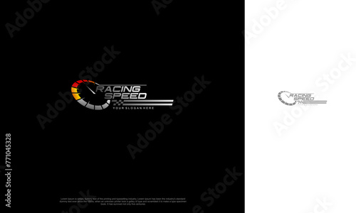 Automotive industry business logo Car Garage. sport circuit race concept. Vector Design template
