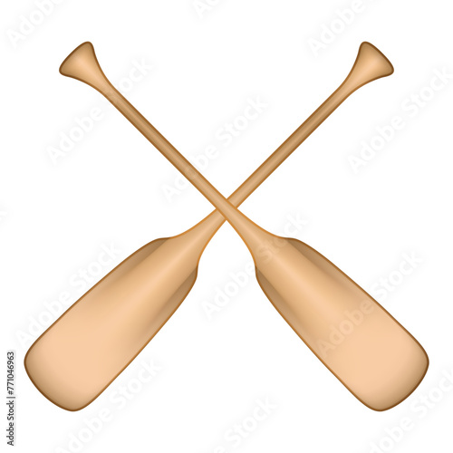 wooden oars