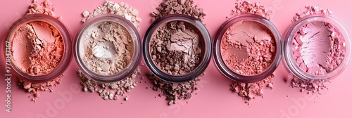 various colors of powdered makeup