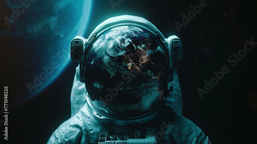 spaceship in space - person in the space - astronaut in space