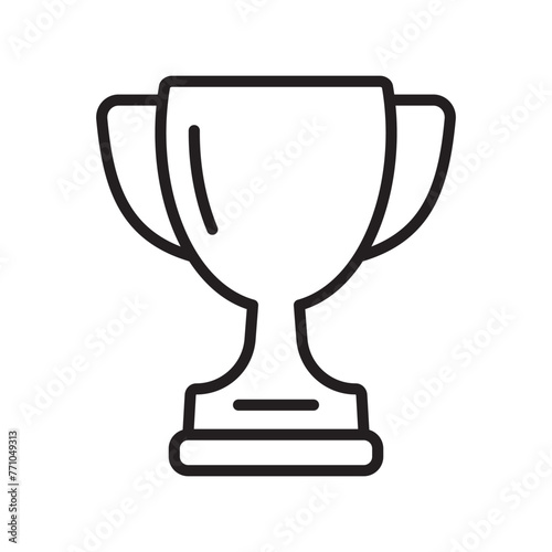 Trophy line icon. Trophy cup, winner cup, victory cup vector icon. Reward symbol sign for web and mobile.