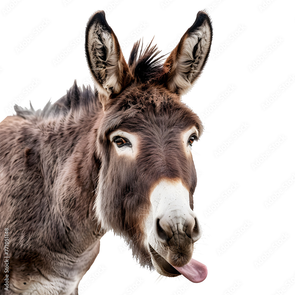 A funny Donkey with its tongue out 