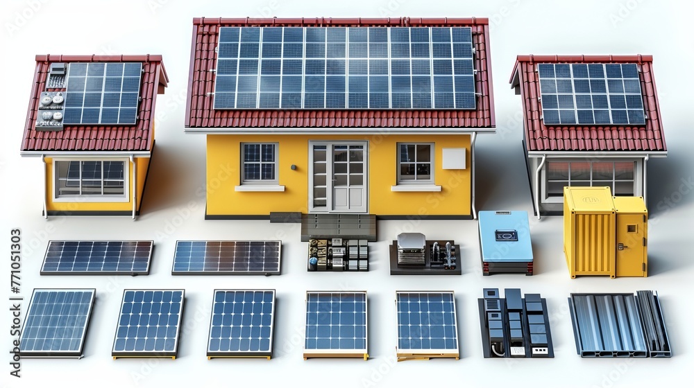 Vector Illustration Of A Solar Cell Equipment Component For Solar Plant