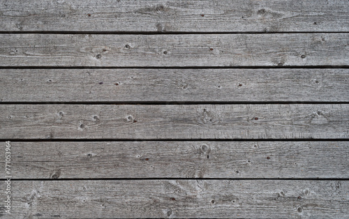Texture of old natural gray wooden board wall
