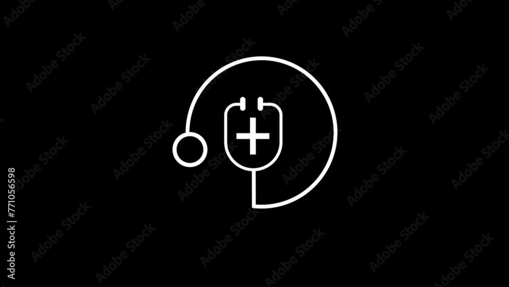 medical phon endoscope Icon Animation line medical phon endoscope Icon Animation line