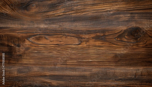 Dark brown wood texture background, dark oak wooden surface with grain for floor or wall decoration, generated with AI