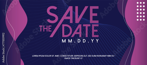Save the date banner. Can be used for business, marketing and advertising.
