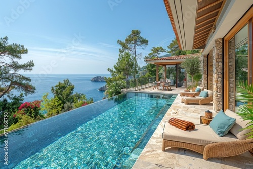 Luxurious Oceanfront Villa with Infinity Pool and Breathtaking Views of the Sea and Sky photo