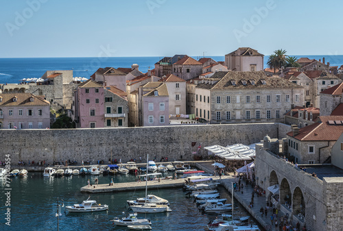 Old Town Harbour of Dubrovnik city  Croatia