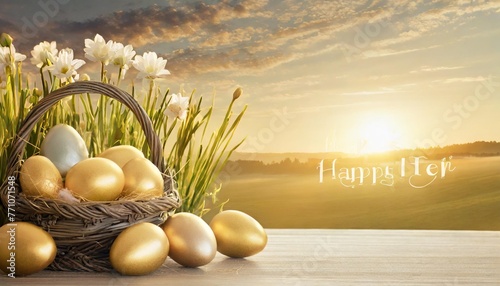 happy easter congratulatory easter background photo