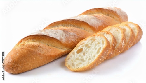 French baguette on a white background.