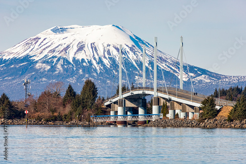 Mount Edgecumbe and John O'Connell Bridge - Sitka, Alaska