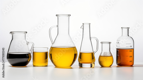 laboratory flask with liquid