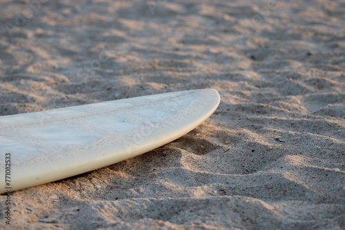 surfboard on the beach © Collin
