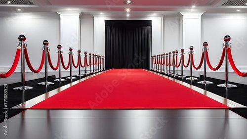 Luxury Red Carpet VIP Entrance to Showroom - Exclusive Access, Prestige, and Glamour Concept for High-end Events