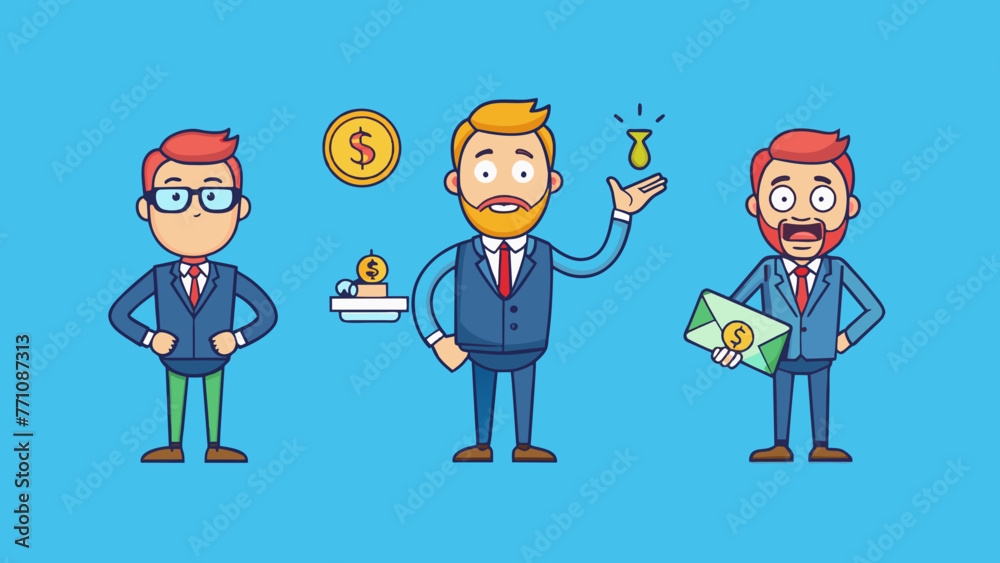 businessman character set guy in different action vector illustration businessman character set guy in different action vector illustration