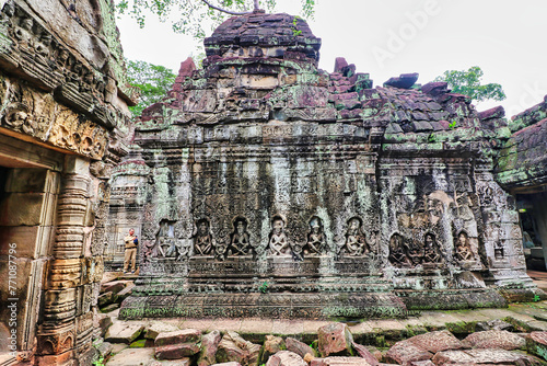 Preah Khan - 12th Century temple built by Khmer King Jayavarman VII at Siem Reap, Cambodia, Asia photo