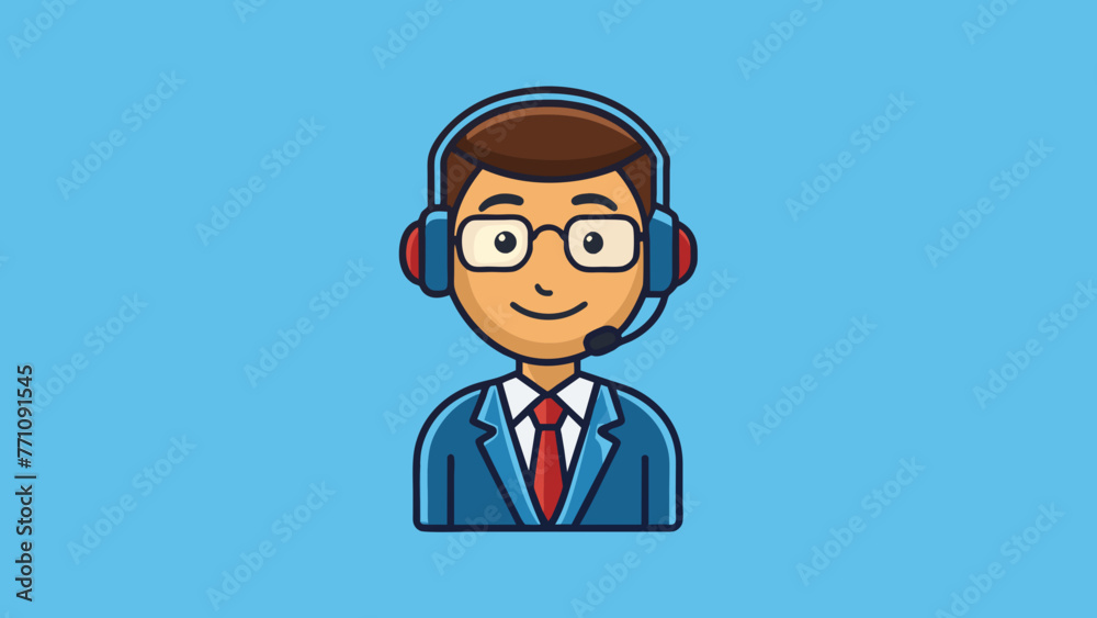 headset avatar character silhouette vector illustration headset avatar character silhouette vector illustration