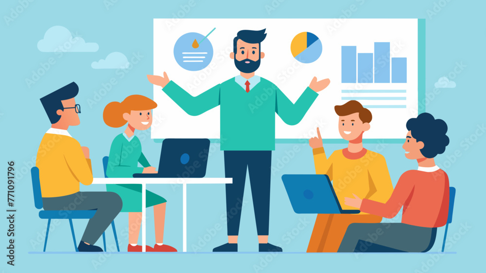 business meeting vector illustration