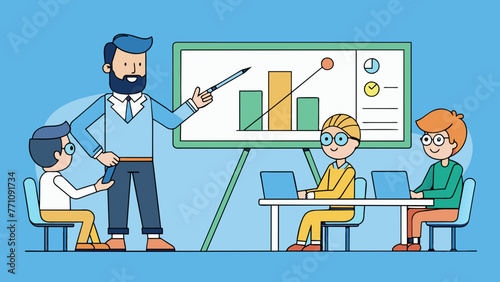 business meeting vector illustration