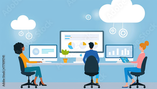 Cloud-Based Collaboration Tools, cloud-based collaboration tools with an image of remote teams using virtual collaboration platforms for seamless communication and project management