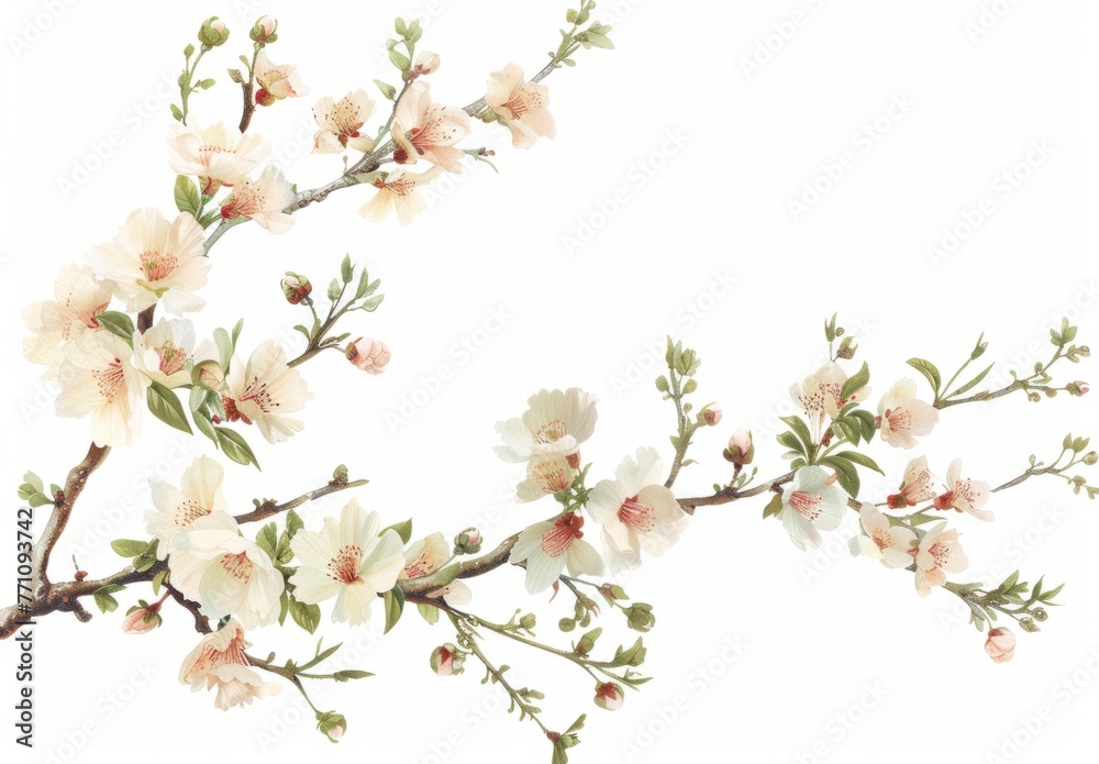 Springtime Florals: foral clip art depicting blooming flowers, budding branches, and fresh foliage Springtime Florals: foral clip art depicting blooming flowers, budding branches, and fresh foliage