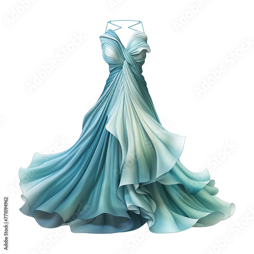 Beautiful women dress isolated on transparent background png