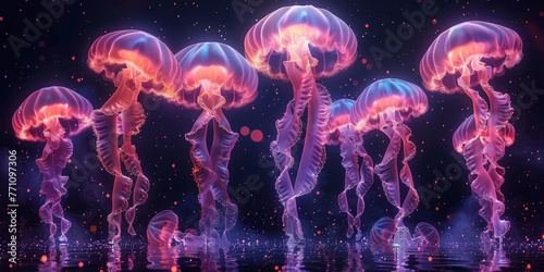 background of jellyfish