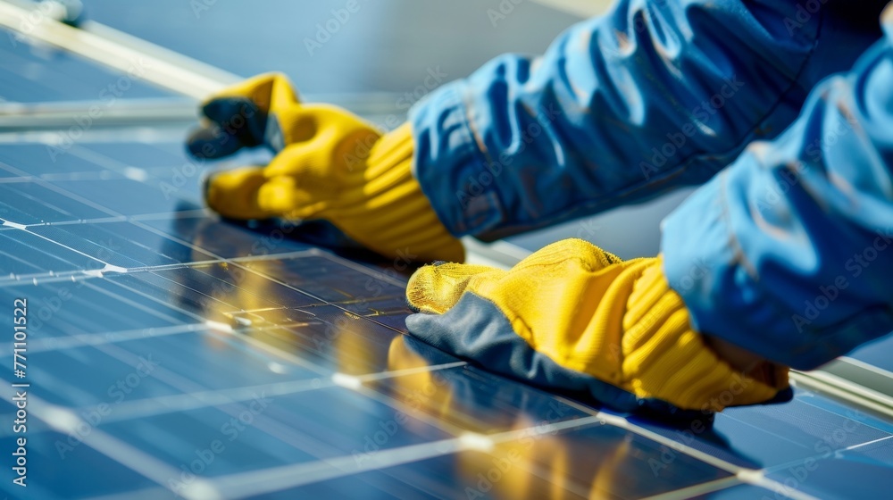 An engineer conducting tests on a solar panel prototype in a lab measuring its energy output and efficiency levels. . . An engineer conducting tests on a solar panel prototype in a lab measuring its energy output and efficiency levels. . .