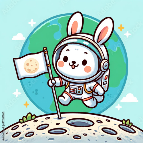 Astronaut Hopper Adventurous Zodiac Rabbit