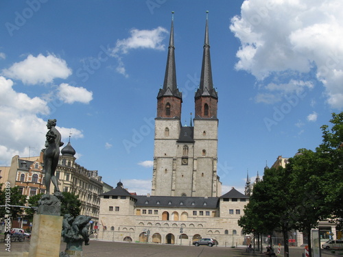 Marktkirche und Hallmarkt in Halle an der Saale