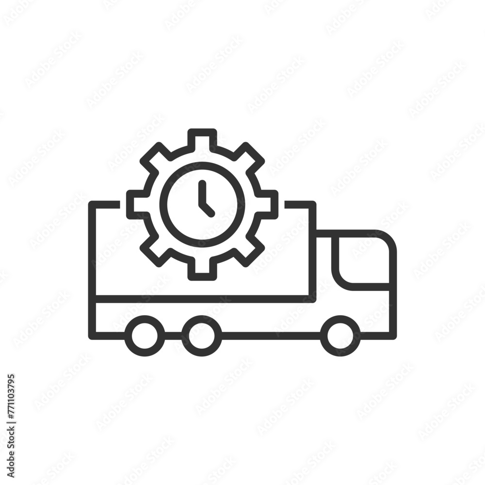 Delivery time Icon - Truck Sign Symbol Delivery time Icon - Truck Sign Symbol