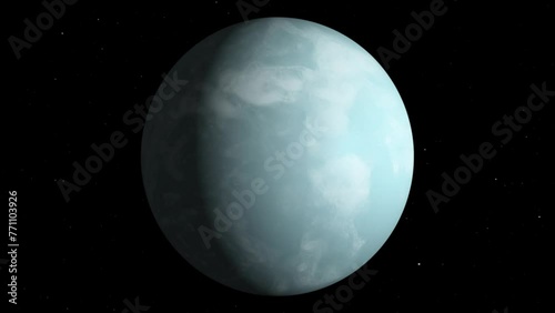 uranus rotating around itself animation