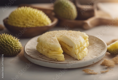 Durian Cake arepas food bakery casual snacks