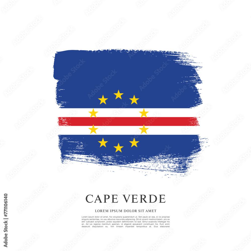 Fototapeta premium Flag of Cape Verde vector illustration