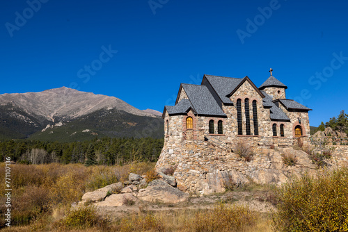 Church on Large rock in Colorado
