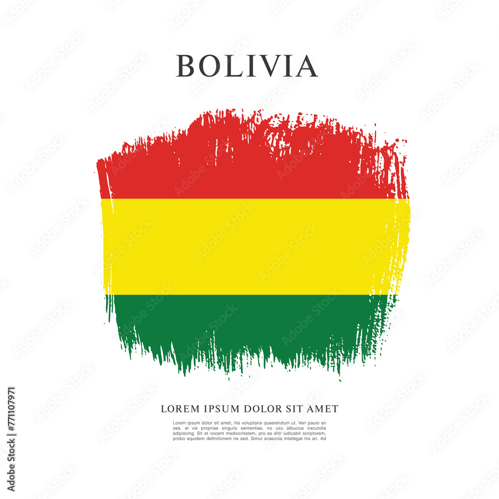 Obraz premium Flag of Bolivia vector illustration