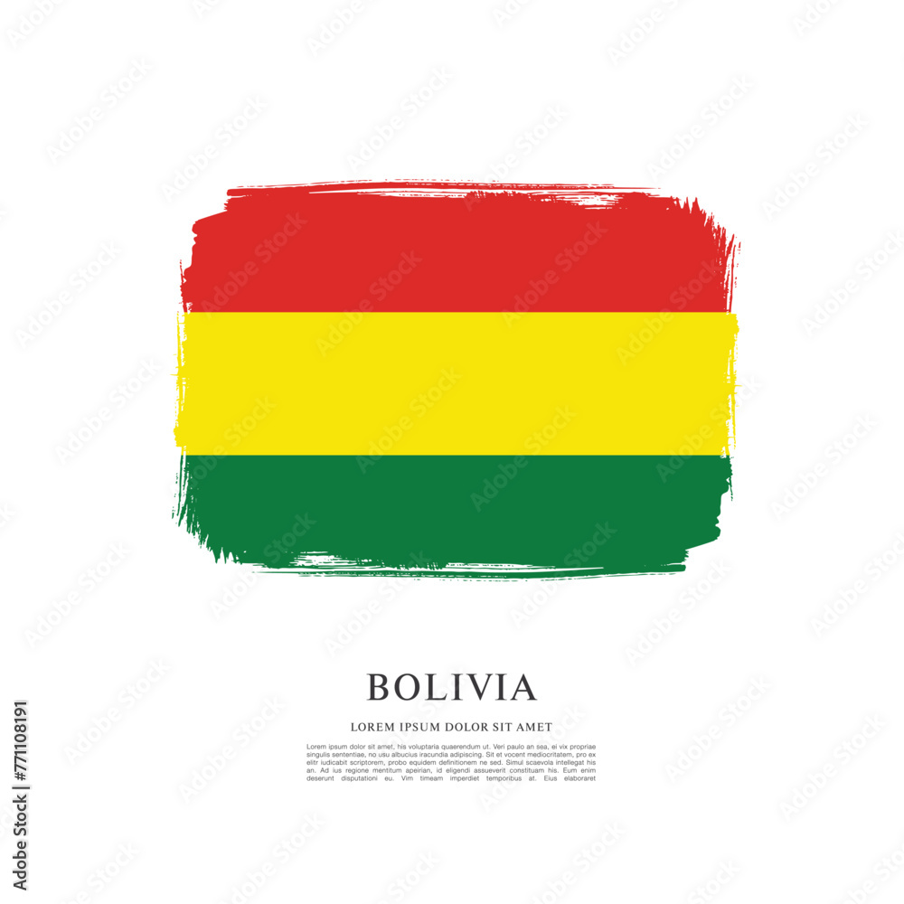 Obraz premium Flag of Bolivia vector illustration